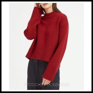 EVERLANE Wool-Cashmere Square Crew